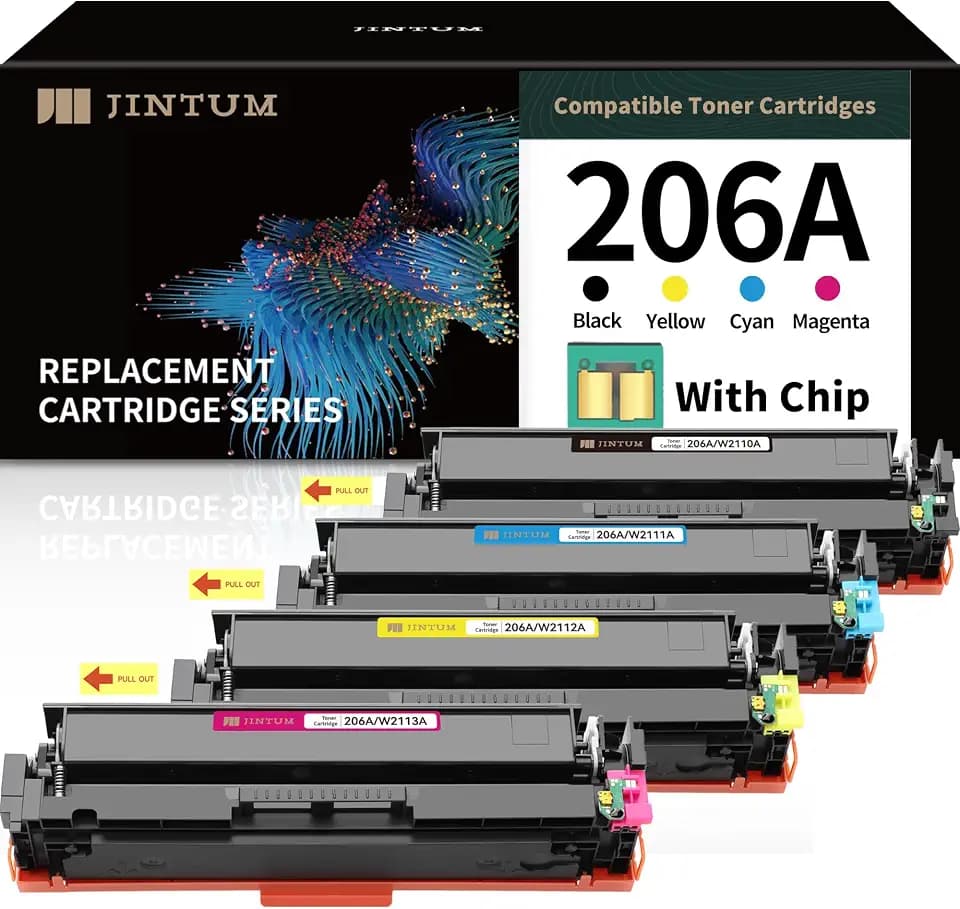 JINTUM 206A Toner Cartridges Replacement for HP 206A 206X Toner Cartridges