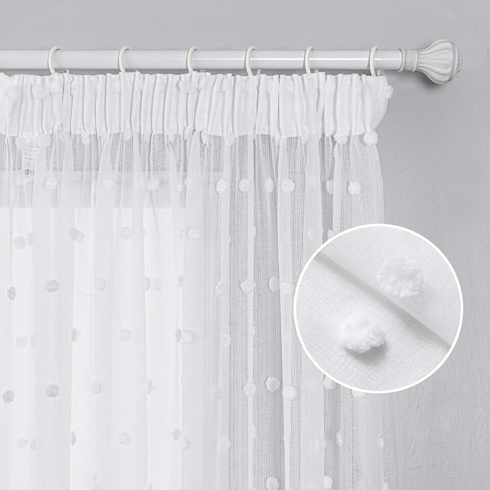 MYSKY HOME Sheer Voile Vorhang Kinderzimmer Gardinen Transparent Wohnzimmer