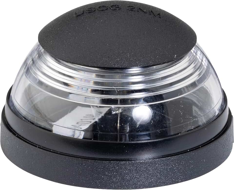 attwood 5940-7 All-Round Deck Mount Boat Navigation Light Black 12V