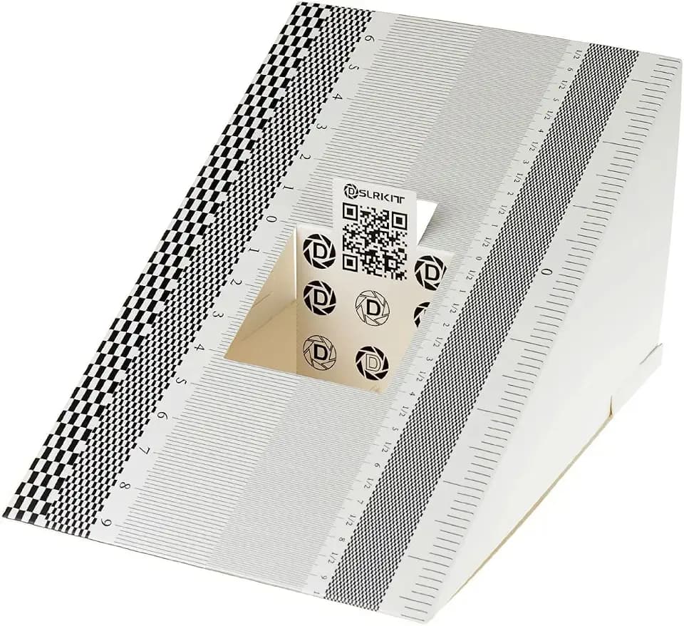 Lens Focus Calibration Tool Alignment Ruler Folding Card,Pack of 2
