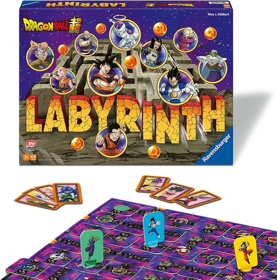 Ravensburger Brettspiel Dragon Ball Labyrinth - Spiel ab 7 Jahre | Gesellschaftsspiel für 2-4 Spieler, Spiele-Klassiker mit Dragon Ball-Charakteren, Geschenk für Jungen und Mädchen