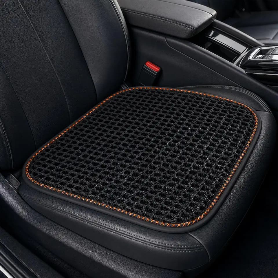 Cool and Breathable 3D air MESH car seat Cushion for Summer, Universal Ventilated Comfortable seat pad, Suitable for sedans, Vans, Pickup Trucks, and SUVs (Black seat cushion-1PCS)