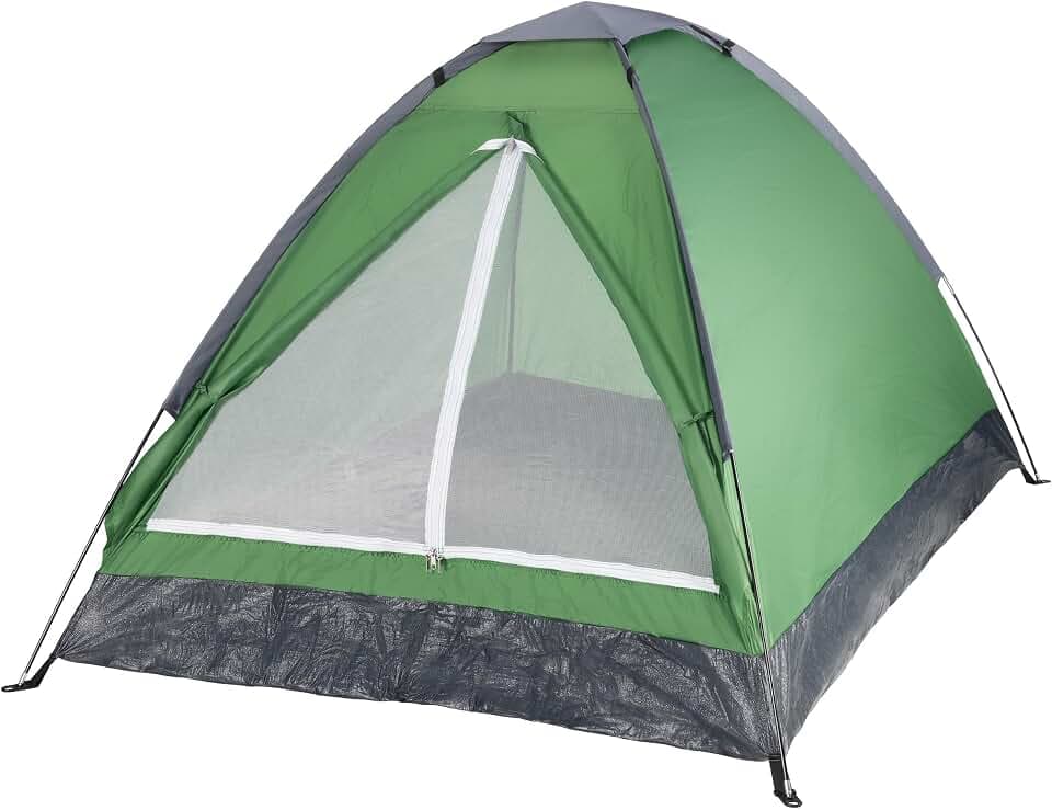 2 Person Camping Tent with Rain Fly and Carrying Bag – Lightweight Outdoor Pop Up Tents for Camping Essentials, Music Festivals, Backpacking, Hiking, or Beach Shelter by Wakeman Outdoors