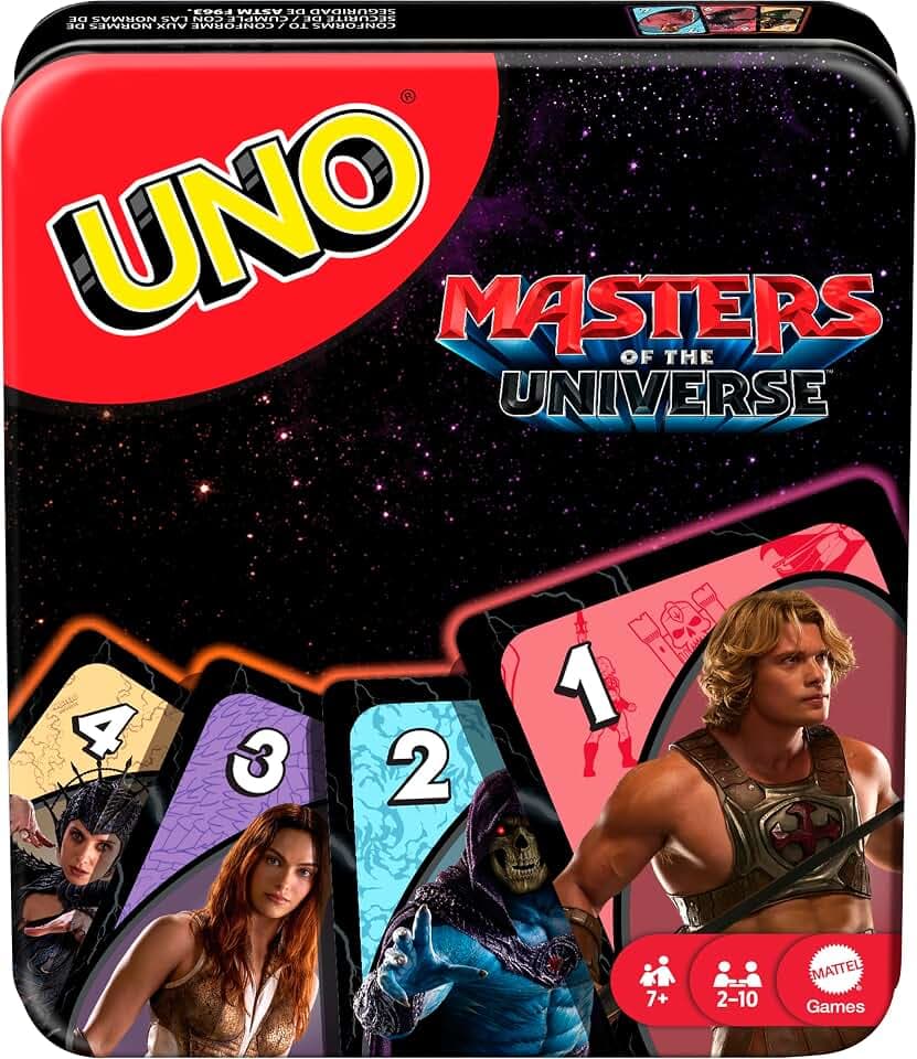 Mattel Games UNO Masters of the Universe Kartenspiel mit Aufbewahrungsdose