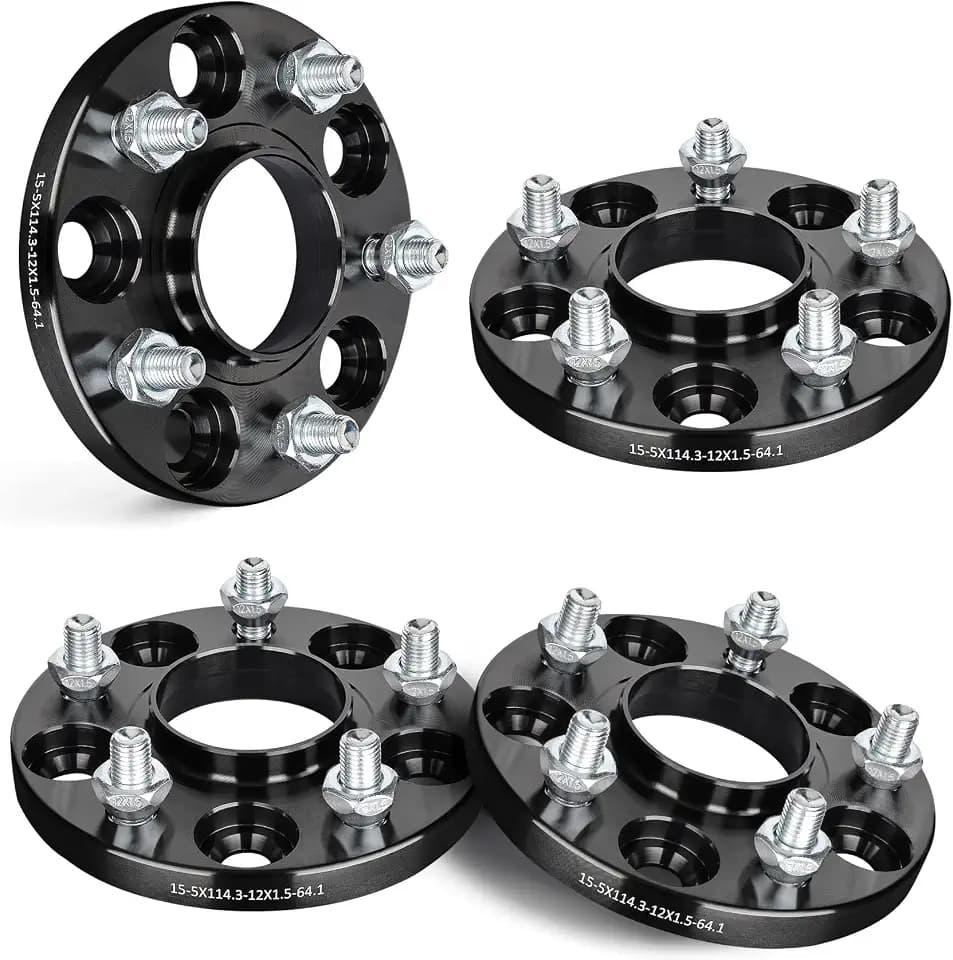 EVIL ENERGY 5x4.5 Wheel Spacers 15mm, 64.1 mm Bore Hubcentric M12x1.5 Studs
