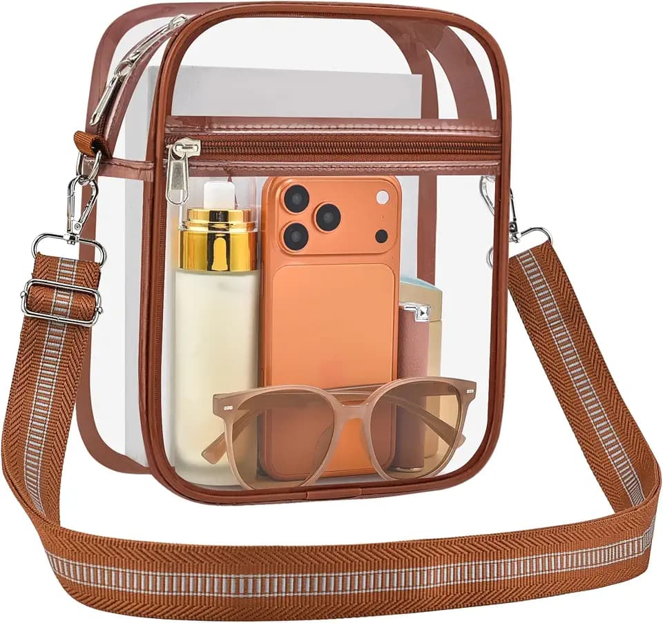 Clear Bag for Stadium Events Clear Handbag Crossbody Purse for Women