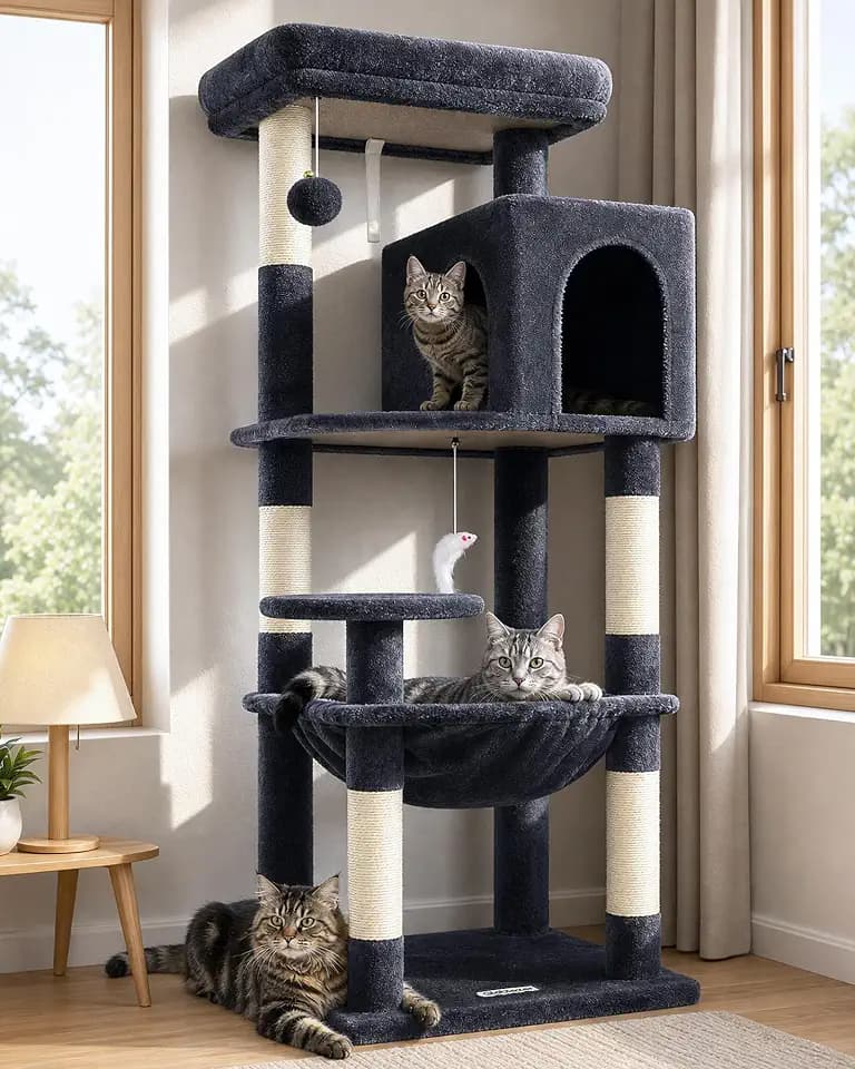 Globlazer F53 Kratzbaum mit Hängematte 45 * 40cm für Große Katzen Kätzchen