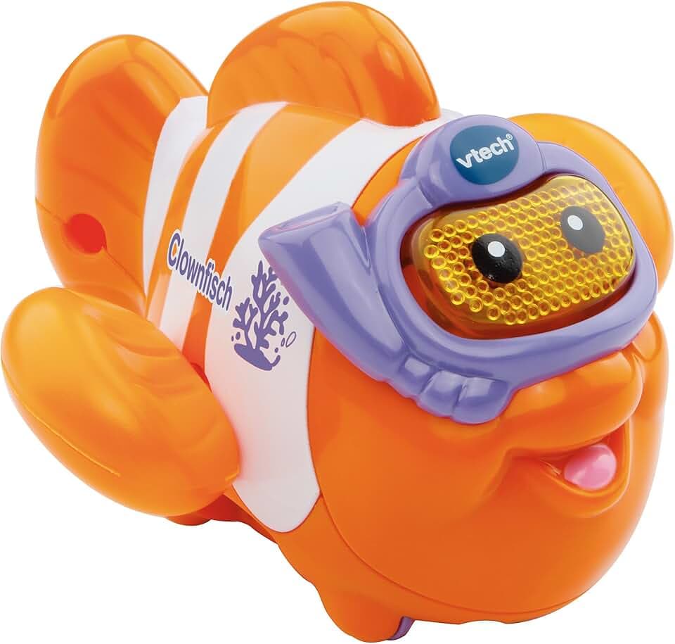 VTech TUT TUT Baby Badewelt - Clownfisch – Interaktives Badespielzeug mit Musik, Geräuschen und Lichtern – Für Kinder von 1-5 Jahren