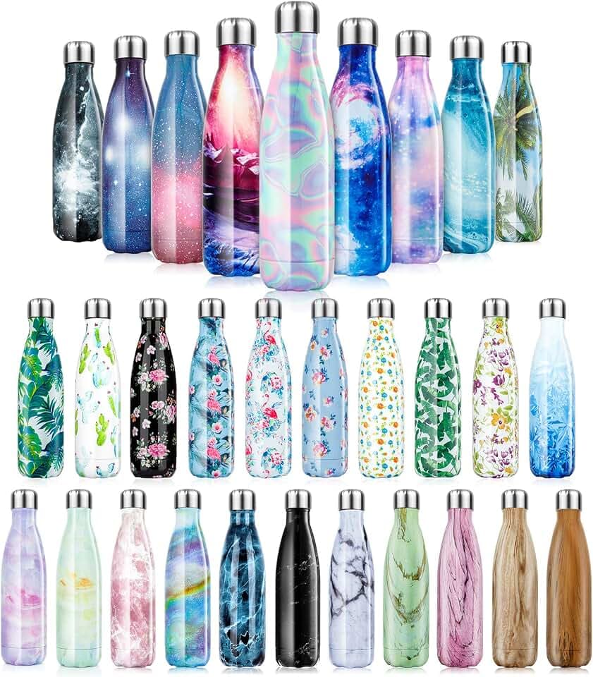 Trinkflasche Edelstahl Vakuum Isolierte Wasserflasche 350ml/500ml/750ml/1000ml - Premium Thermosflasche Isolierflasche 24 Std. Kalt und 12 Std. Heiß für Sport, Fitness, Fahrrad, Outdoor, Camping