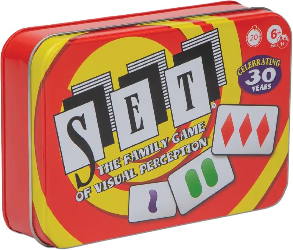 SET Card Games for Kids, Collectors Tin, Matching Game, Learning Games, 6+