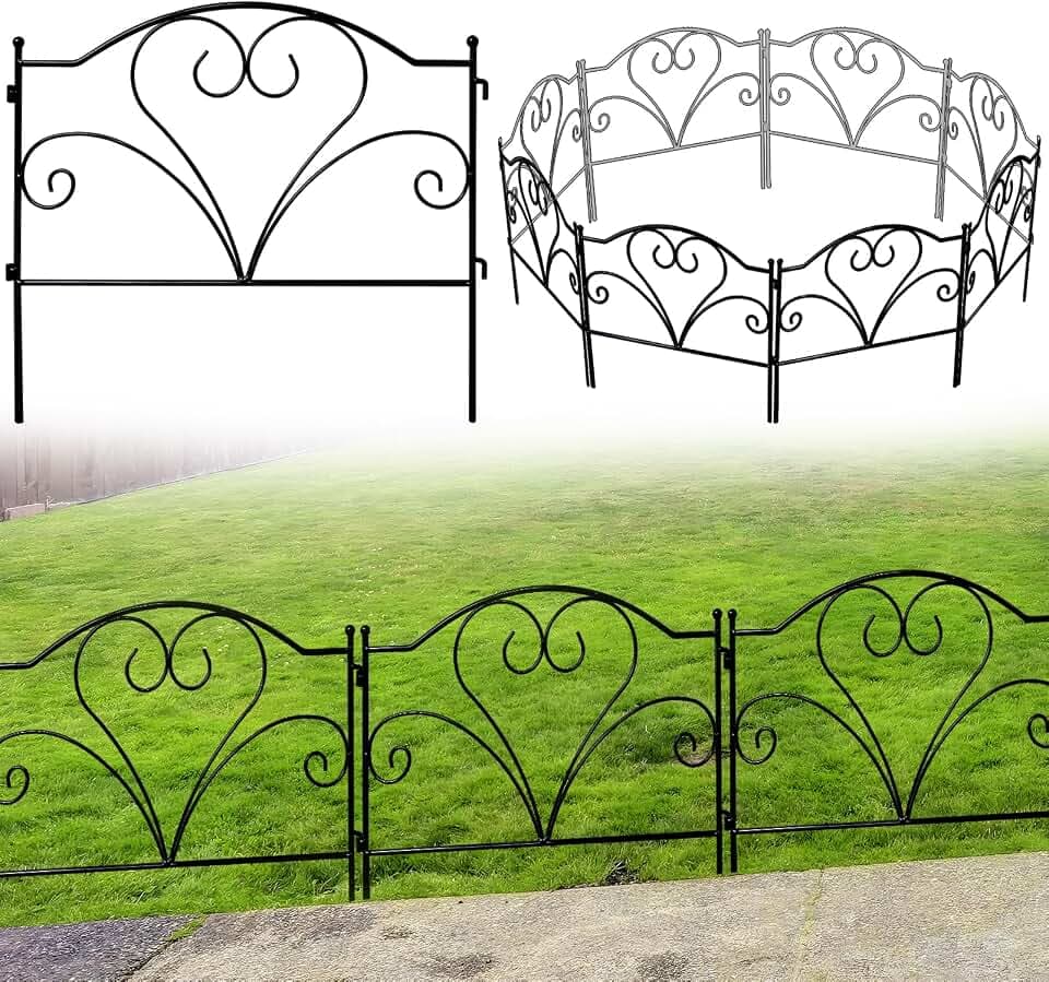 Thealyn Dekorative Gartenzaun,45 H x 50 cm B (5 Panels, Gesamtlänge 2,5 m)