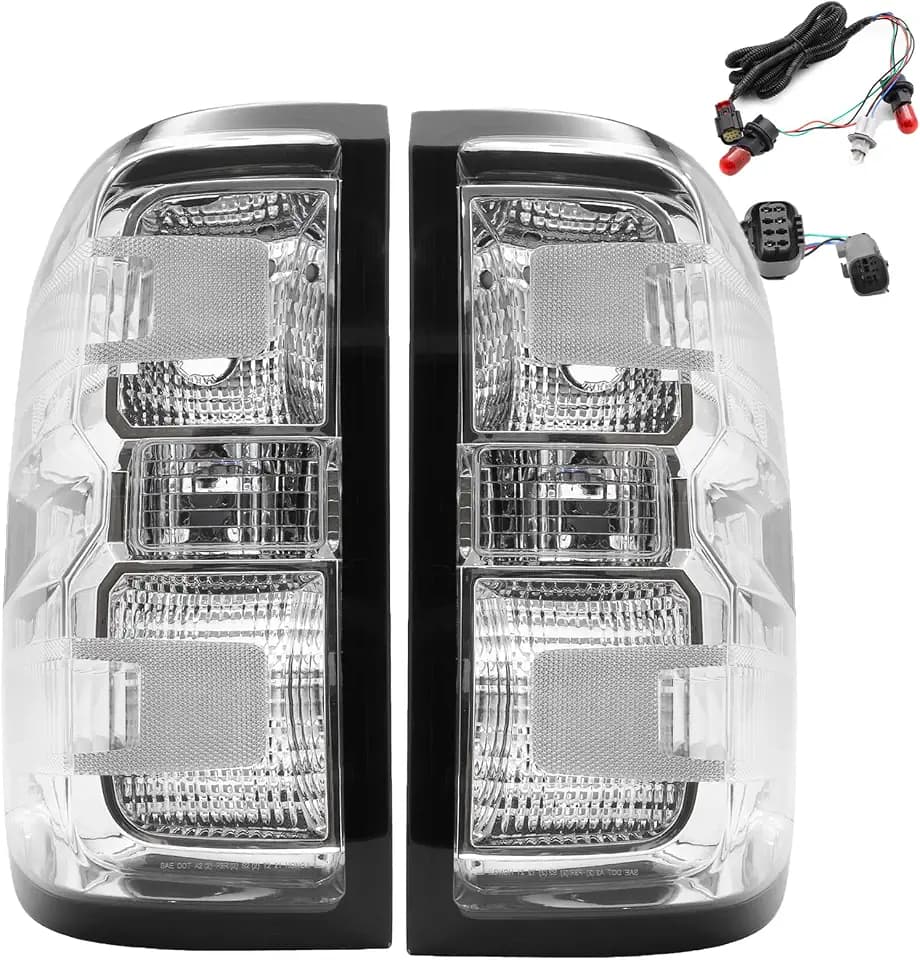 Clear Tail Lights Assembly Compatible with 2014-2018 Chevy Silverado 1500