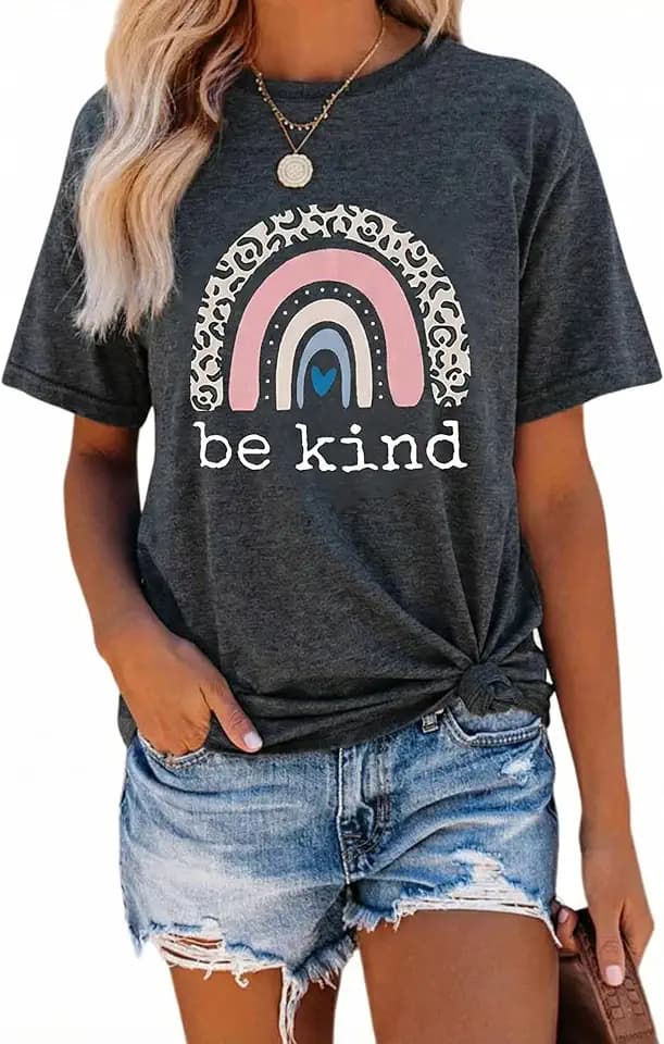 Graphic T Shirts for Women Summer Casual Fits Tops Short Sleeve Tees Blouse