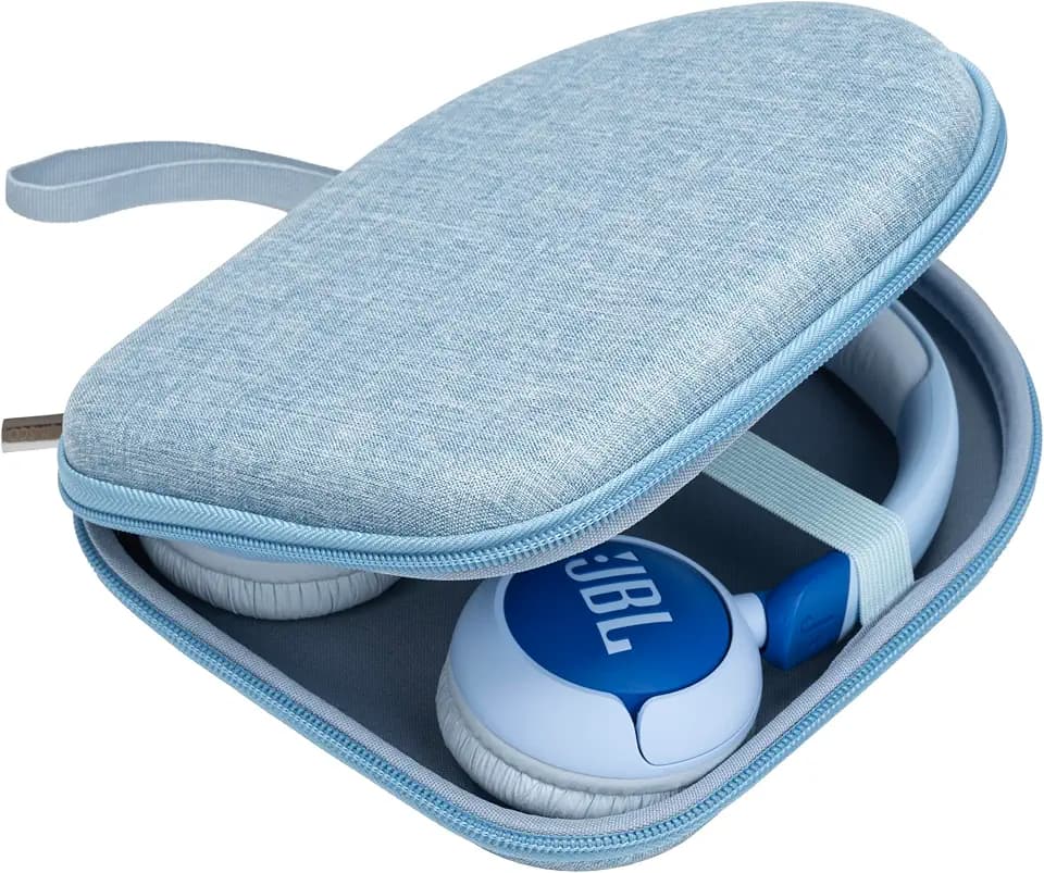 Ginsco Slim Headphone Case for On-Ear Bluetooth Headphones, Light Blue