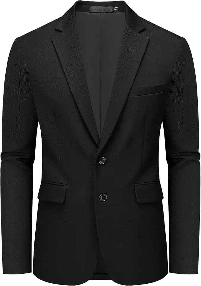 MAGE MALE Men's Casual Two Button Blazer Sport Coats Solid Color Suit Jacket