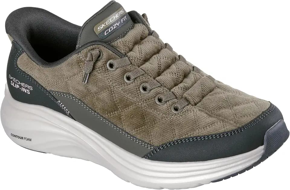 Skechers Womens Contour Foam Luxe Comfort Cozy Fit Hands Free Slip-ins