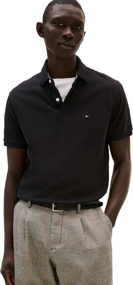 Tommy Hilfiger Mens Short Sleeve Cotton Pique Polo Shirt in Regular Fit