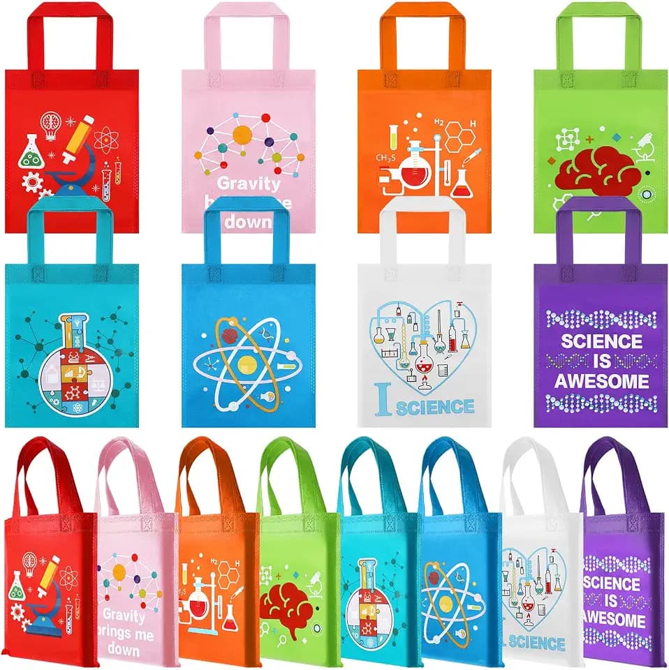 Ferraycle 24 Pcs Science Party Favor Bags, Stem Party Favor Bags, Blue