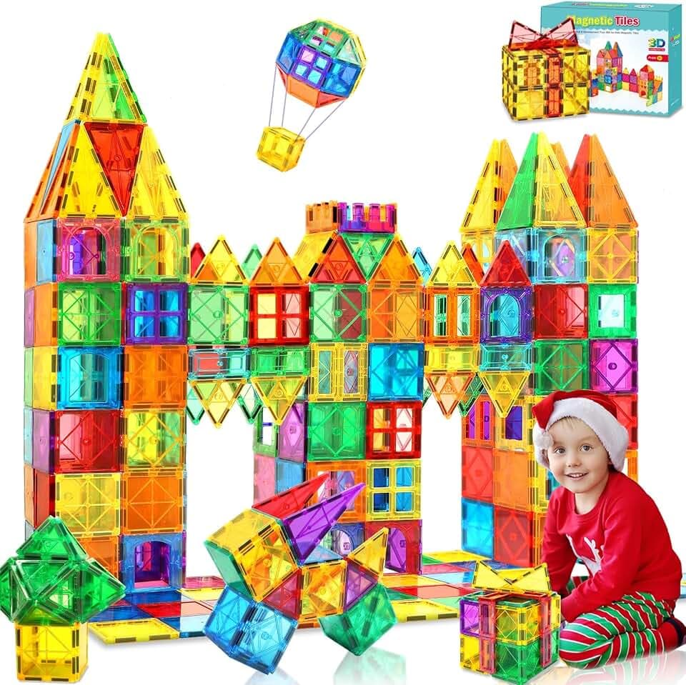 Kaysaitoy 100pcs Magnetische Bausteine Magnetbausteine Spielzeug ab 3 Jahre