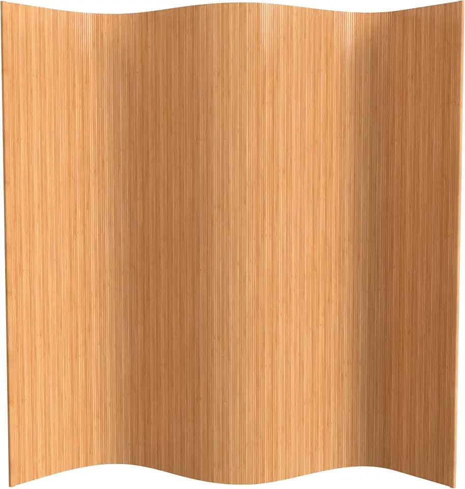 Red Lantern 7 ft. Tall Bamboo Wave Screen - Honey