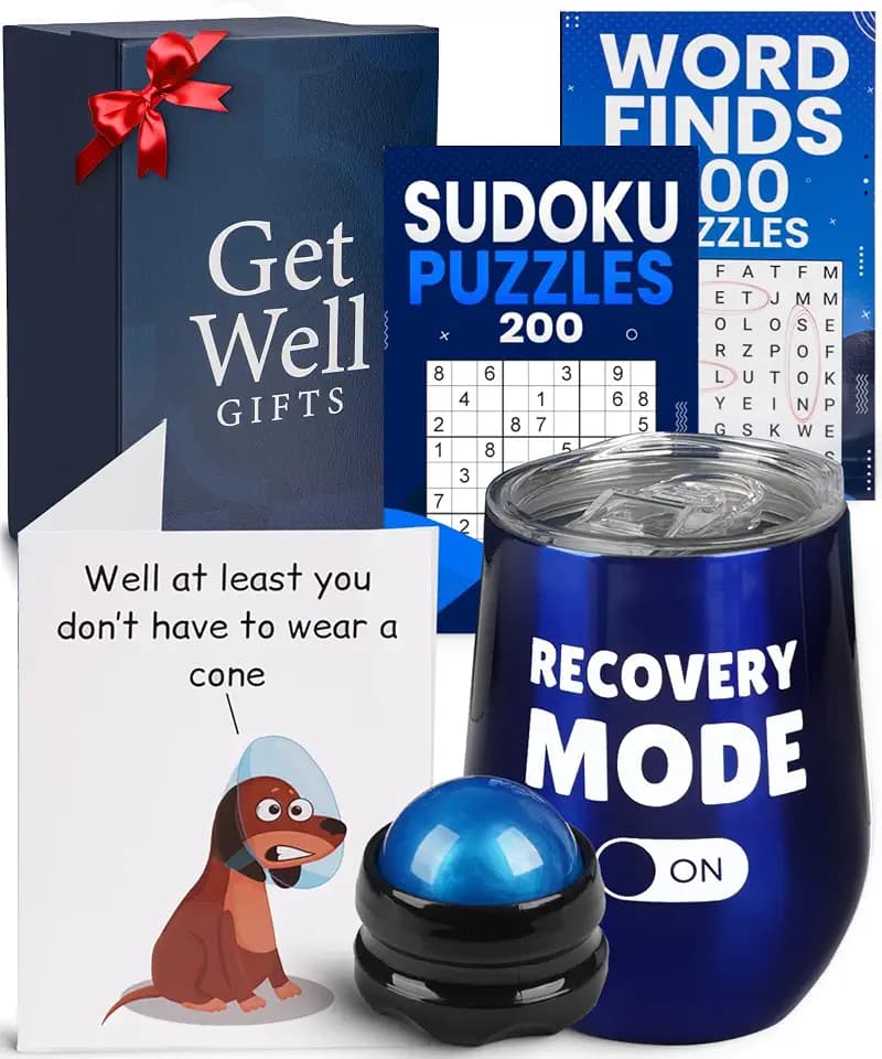Get Well Soon Gift Basket for Men - Recovery & After Surgery Care Package
