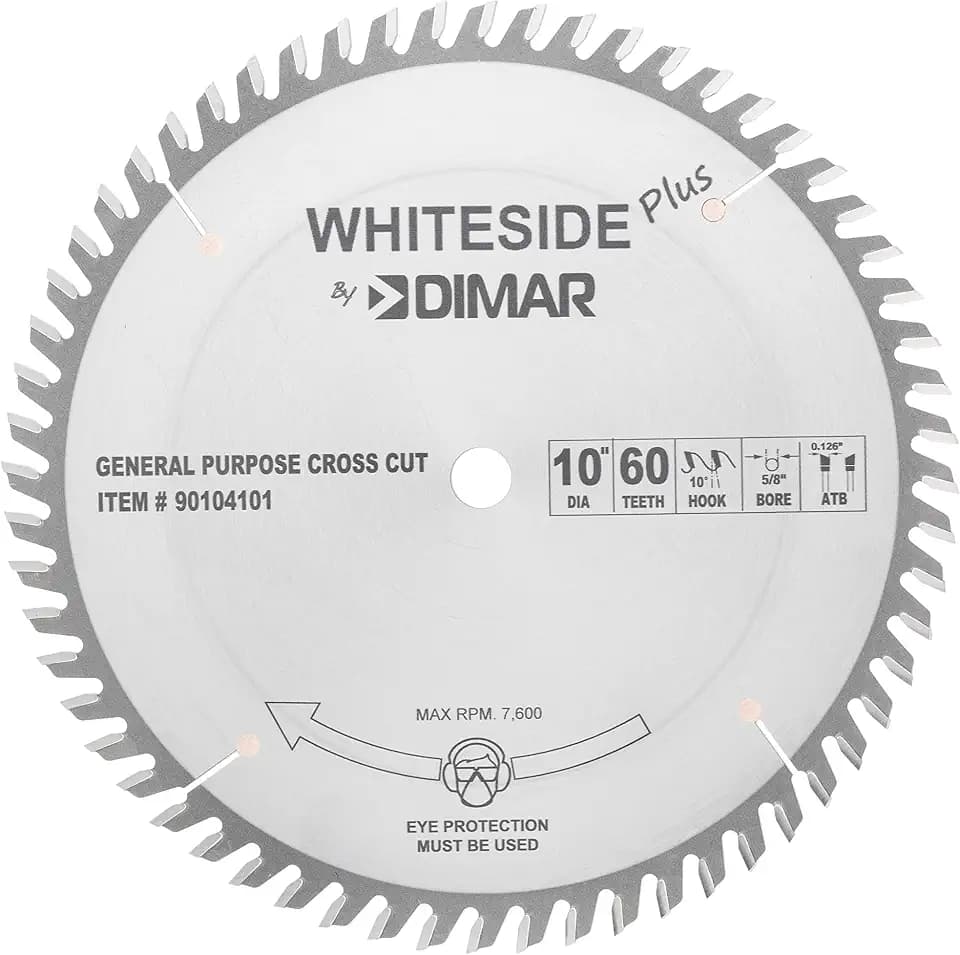 Whiteside Crosscut Saw Blade 10" 60 Teeth ATB Grind 5/8" Arbor 90104101