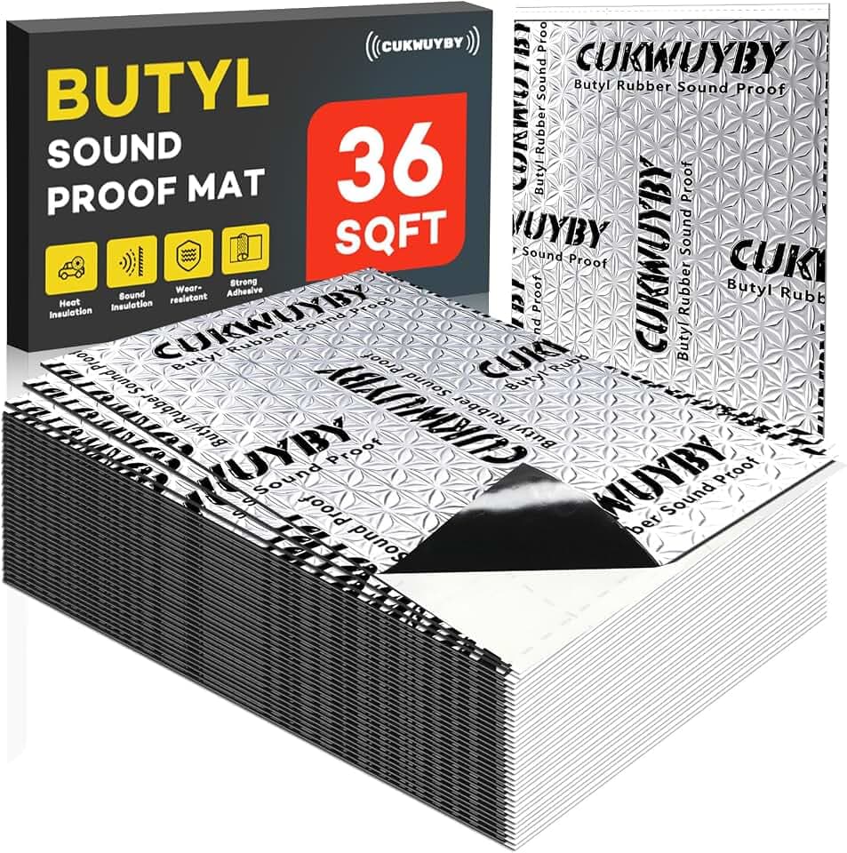 Butyl Sound Deadening 80mil 36sqft Sound Deadening Mat (33pcs)