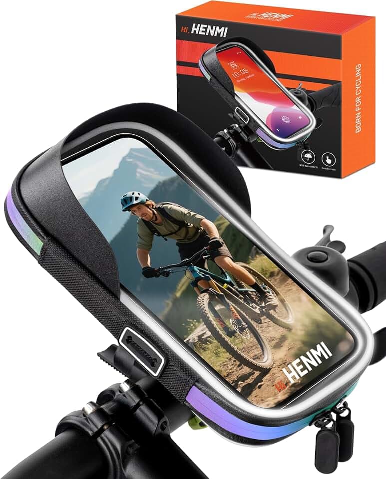 HENMI Handyhalterung Fahrrad Tasche für 4.7-7 Zoll Smartphone