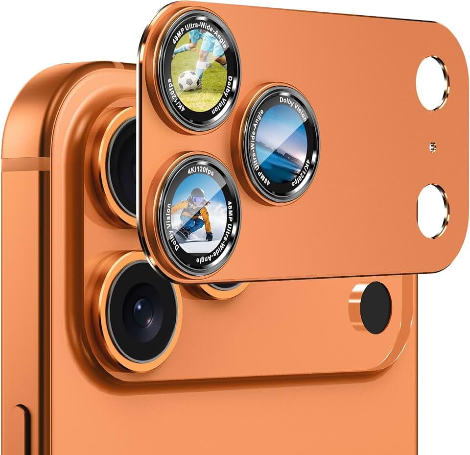 CACOE für iPhone 17 Pro Kameraschutz Linsenschutz,Orange