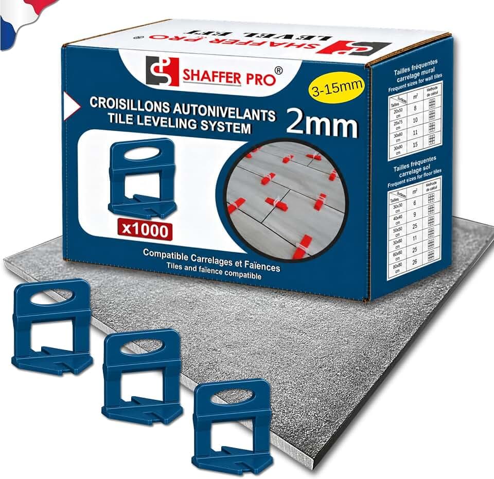 Fliesen-Nivelliersystem mit Keilen und Clips I SHAFFER PRO
