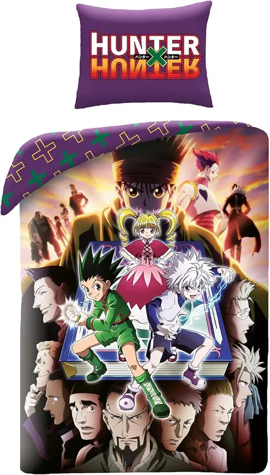 Hunter x Hunter Bettwäsche 140x200 + Kissenbezug 70x90 Baumwolle Gon Killua