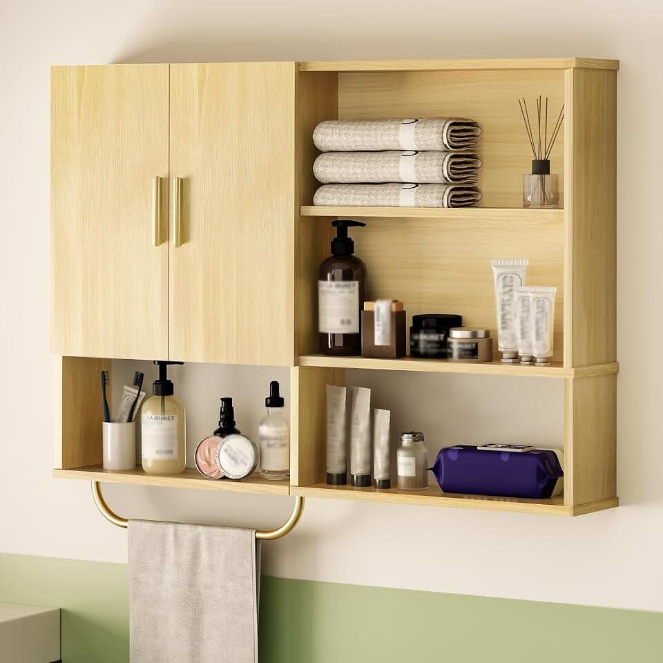 Bathroom Wall Cabinet Wood Large Wall Mounted Medicine Cabinet