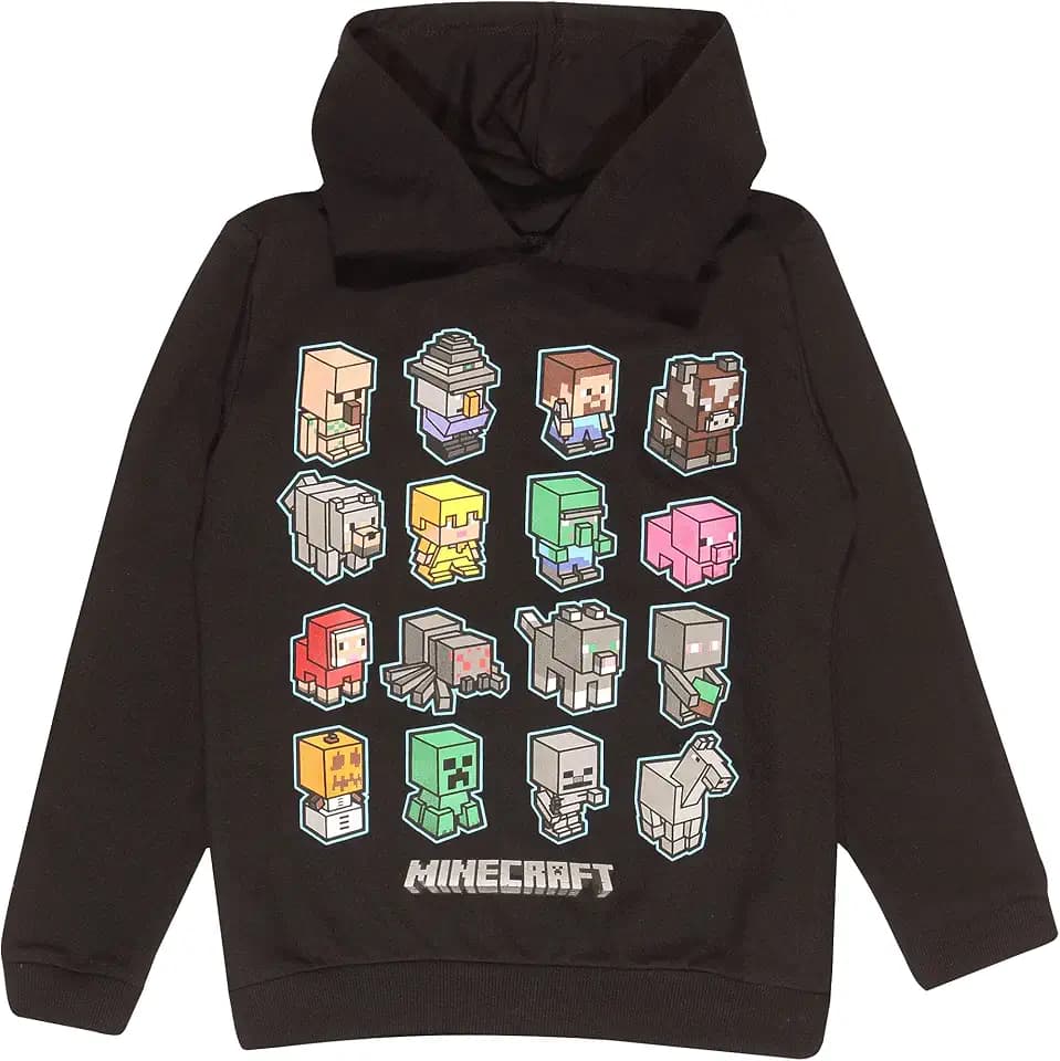 Minecraft Mini Mobs Jungen Kapuzenpulli Schwarz
