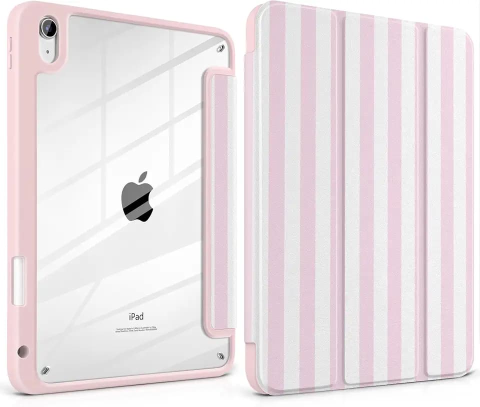Case for iPad Air 13 inch M4/M3/M2 Chip Model, Soft Pink Striped