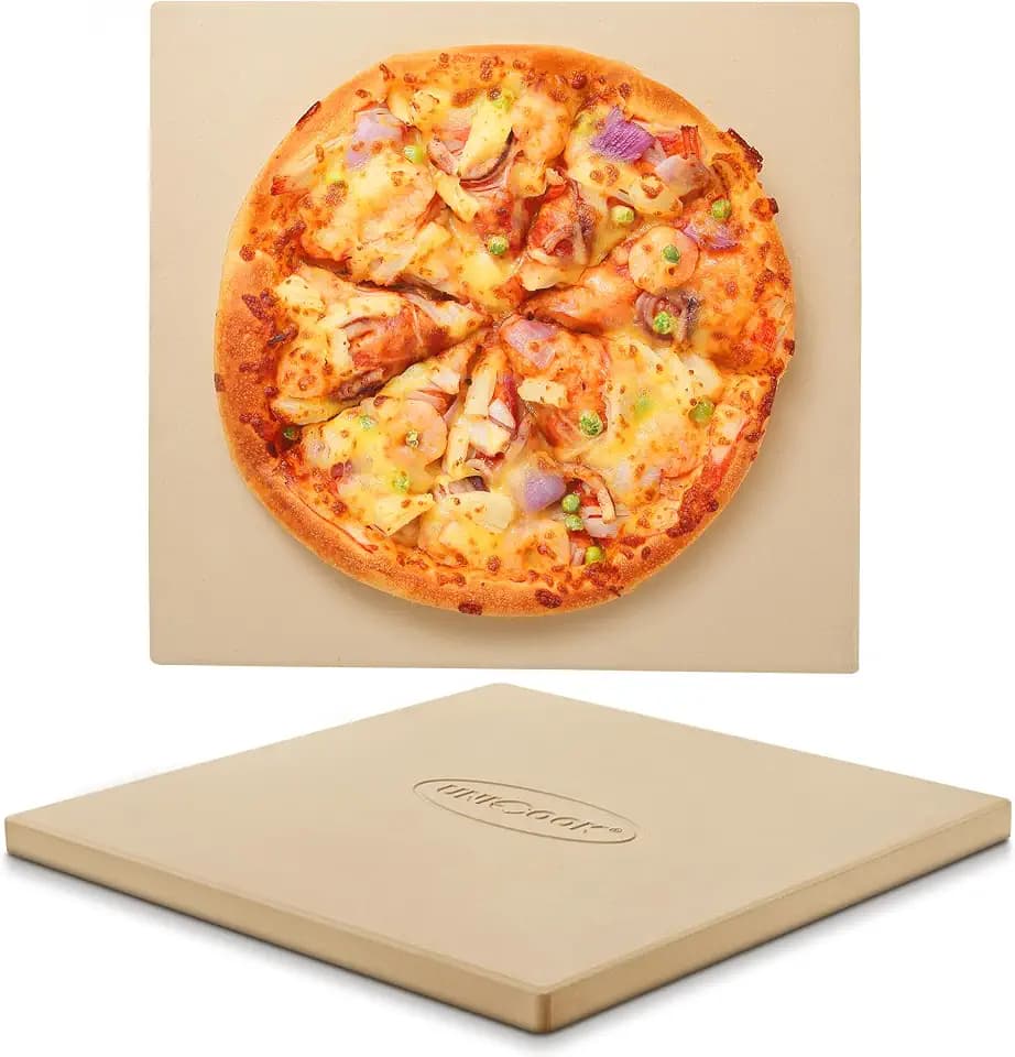 Unicook 16 x 16 Inch Square Cordierite Pizza Stone for Oven Grill, 9.6 Lbs