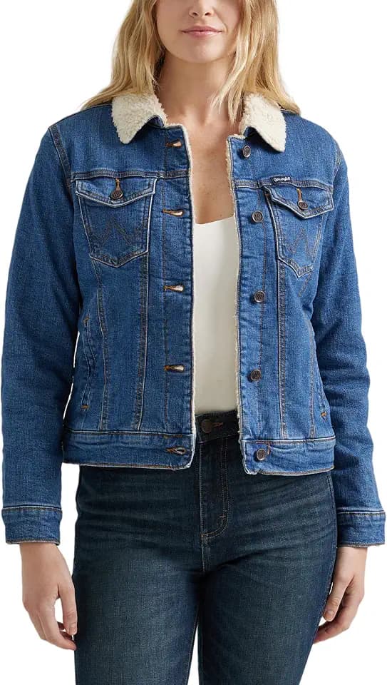 Wrangler Women's Sherpa Lined Denim Jacket
