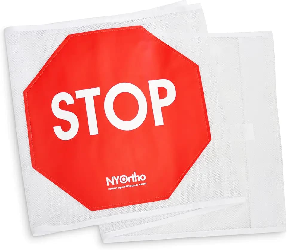 NYOrtho Door Guard Stop Sign Banner 2024 Updated | Stop Sign Strip | Size: 53" W