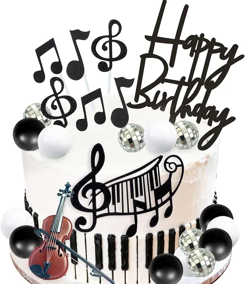 Geigen Musik Kuchendekoration Violine Tortendekoration für Musiker | Geigen Musik Kuchendekoration Violine Tortendekoration für Musiker Geburtstagsparty Rock Mottoparty Zubehör