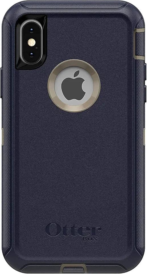 OtterBox Defender Series Case for iPhone X & iPhone Xs (ONLY), Case Only - Bulk Packaging - (Dark Lake (Chinchilla/Dress Blues))