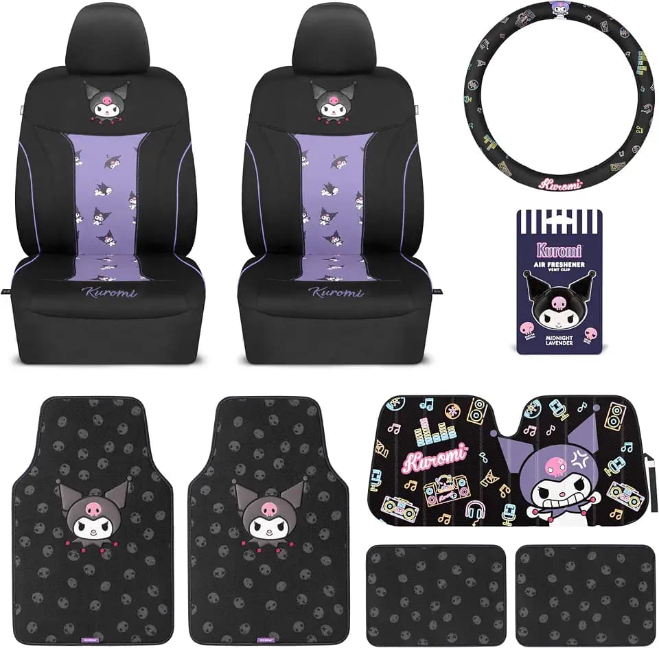 Kuromi Car Accessories Full Set – Official Sanrio Products for Women
