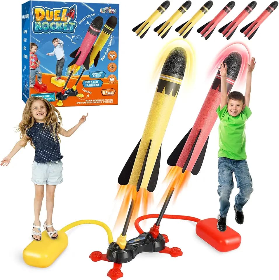 Anginne Rakete Luftdruck, Outdoor Spielzeug für Kinder - Geschenke für Jungen Mädchen
