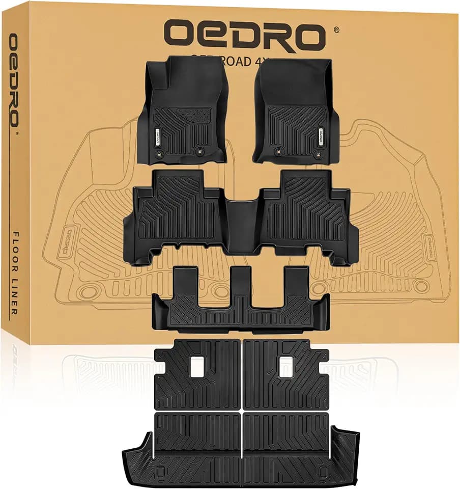 OEDRO Floor Mats Fit for 2013-2024 Toyota 4Runner 7-Seater Full Set