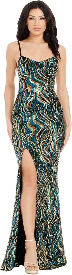 Dress the Population Women's Tori Mermaid Maxi Dress