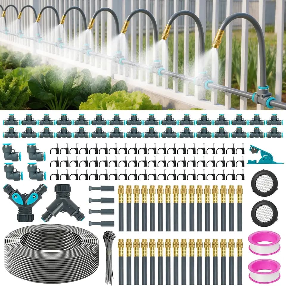 360°Adjustable Drip Irrigation System,200FT Irrigation System for Garden