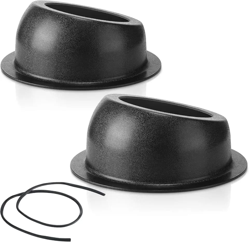 Amylove Universal Angled Speaker Enclosures Pods, Black, Hole Cut
