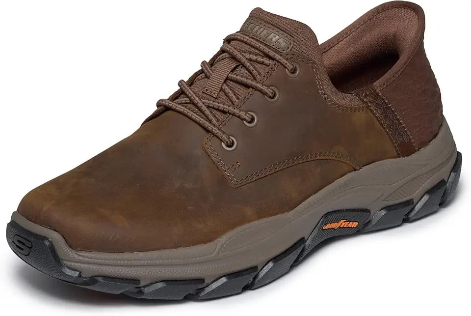 Skechers Men's Respected - Garrett CH Dark Brown - 15
