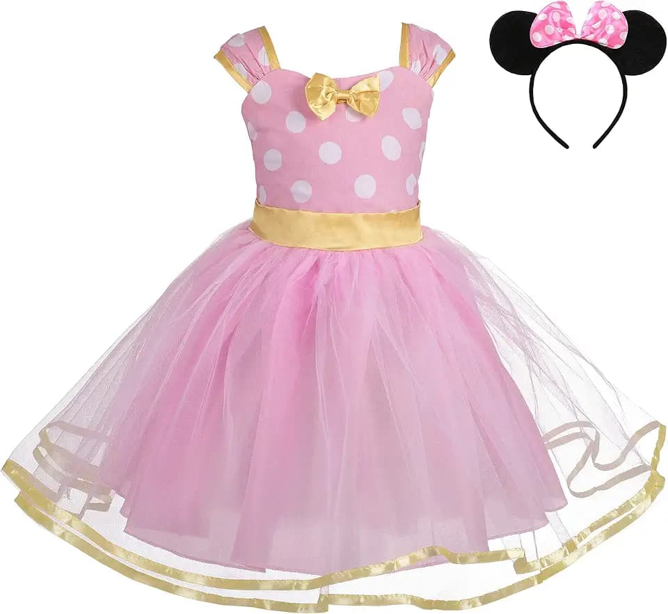 Lito Angels Toddler Girls Polka Dot Tulle Dress, 6 Months to 10
