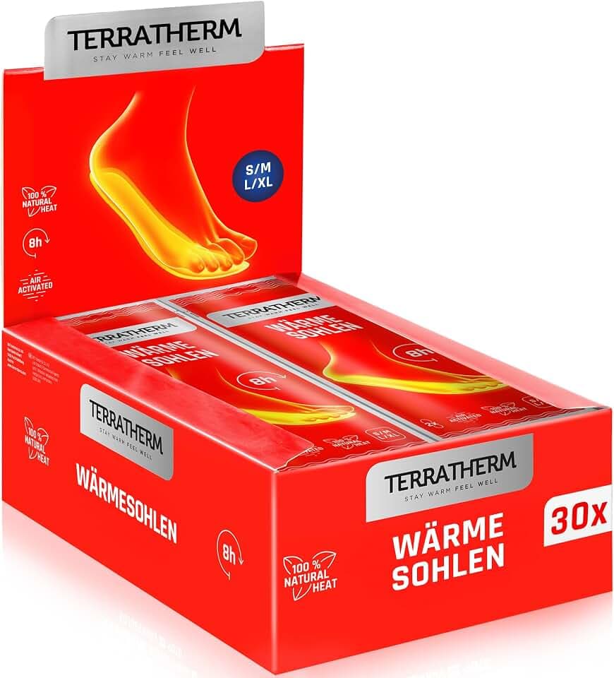 TerraTherm Wärmesohlen – 8h warme Füße, luftaktiviert