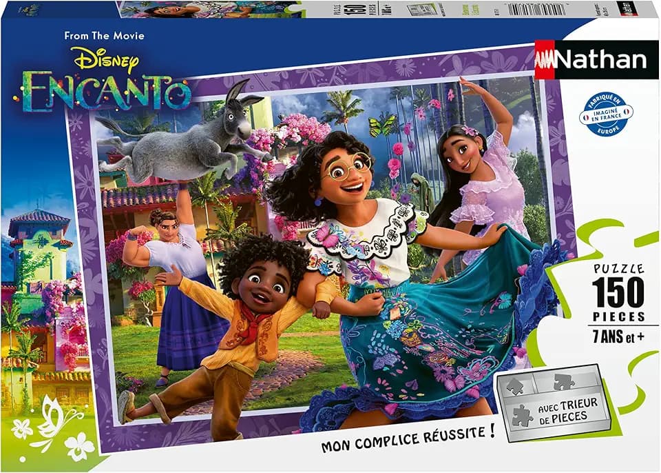 NATHAN - Puzzle für Kinder - 150 Teile - Willkommen bei Encanto - Für Kinder ab 7 Jahren - Premium-Puzzle - Dicker, Stabiler Karton - Disney - 86175
