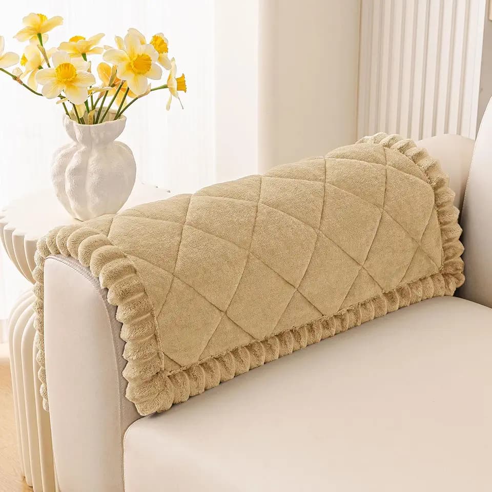 Smiry Non Slip Couch Cover for Dogs, Fuzzy Plush Pet Sofa Protector